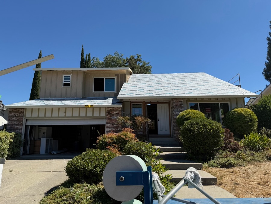 Single-story home after a new roof